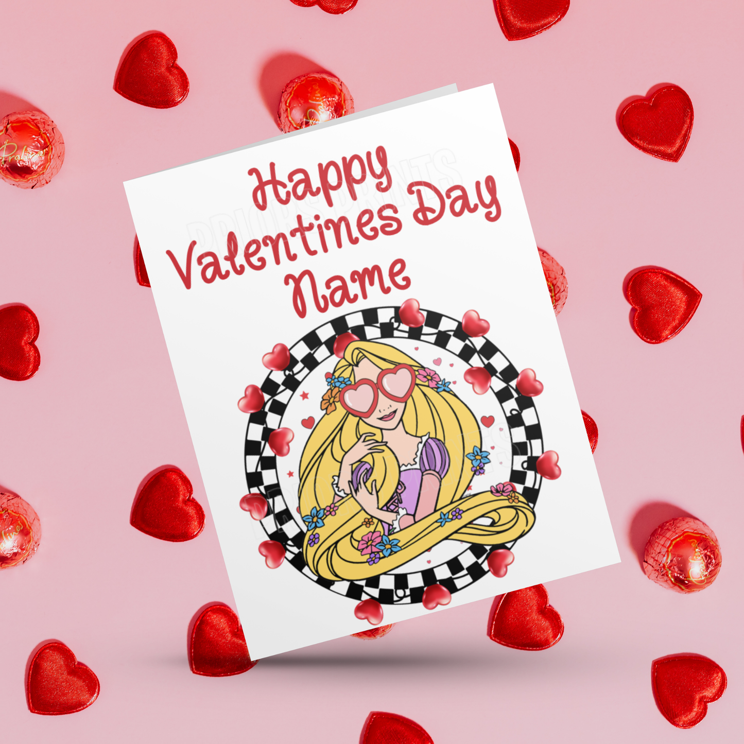 Disney Character Personalised Valentines Day Card 3 I Lilo and Stitch I Beauty & The Beast I Tinkerbell I Aristocats I Sleeping Beauty