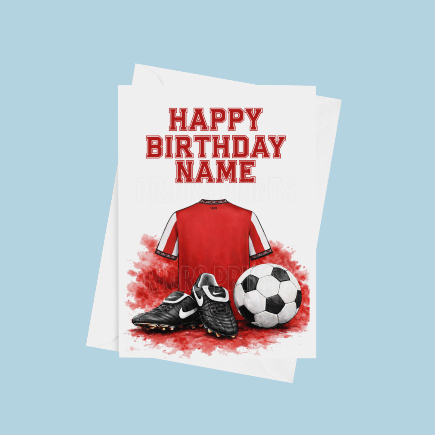 Football Shirts Personalised Birthday Card