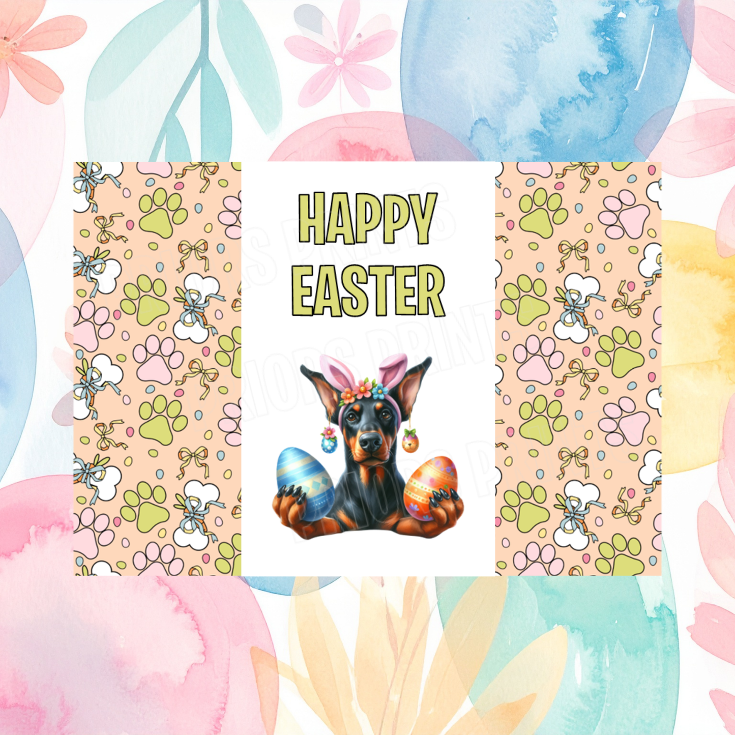 Cute Dog Easter Chocolate Bar Wrapper- Listing 1