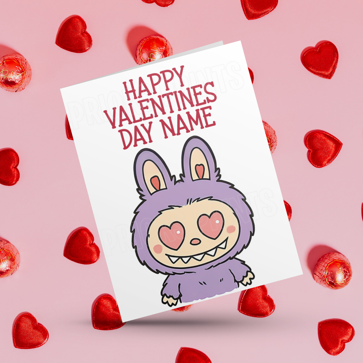 Personalised Labubu Valentines Day Card 2