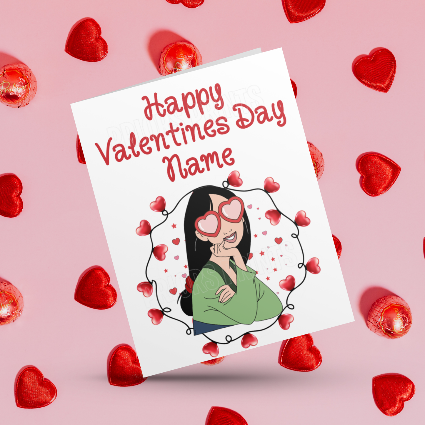 Disney Character Personalised Valentines Day Card 3 I Lilo and Stitch I Beauty & The Beast I Tinkerbell I Aristocats I Sleeping Beauty
