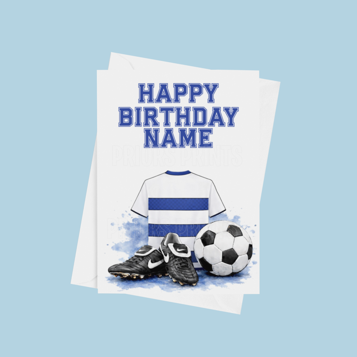 Football Shirts Personalised Birthday Card
