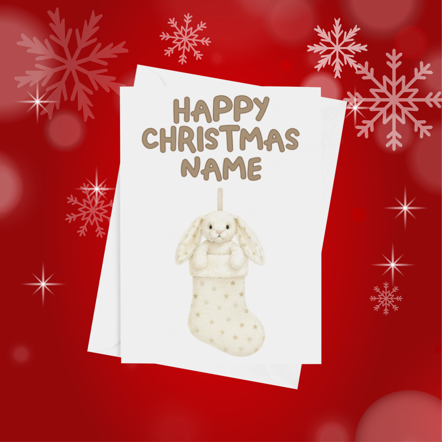 Jelly Cat Personalised Christmas Card
