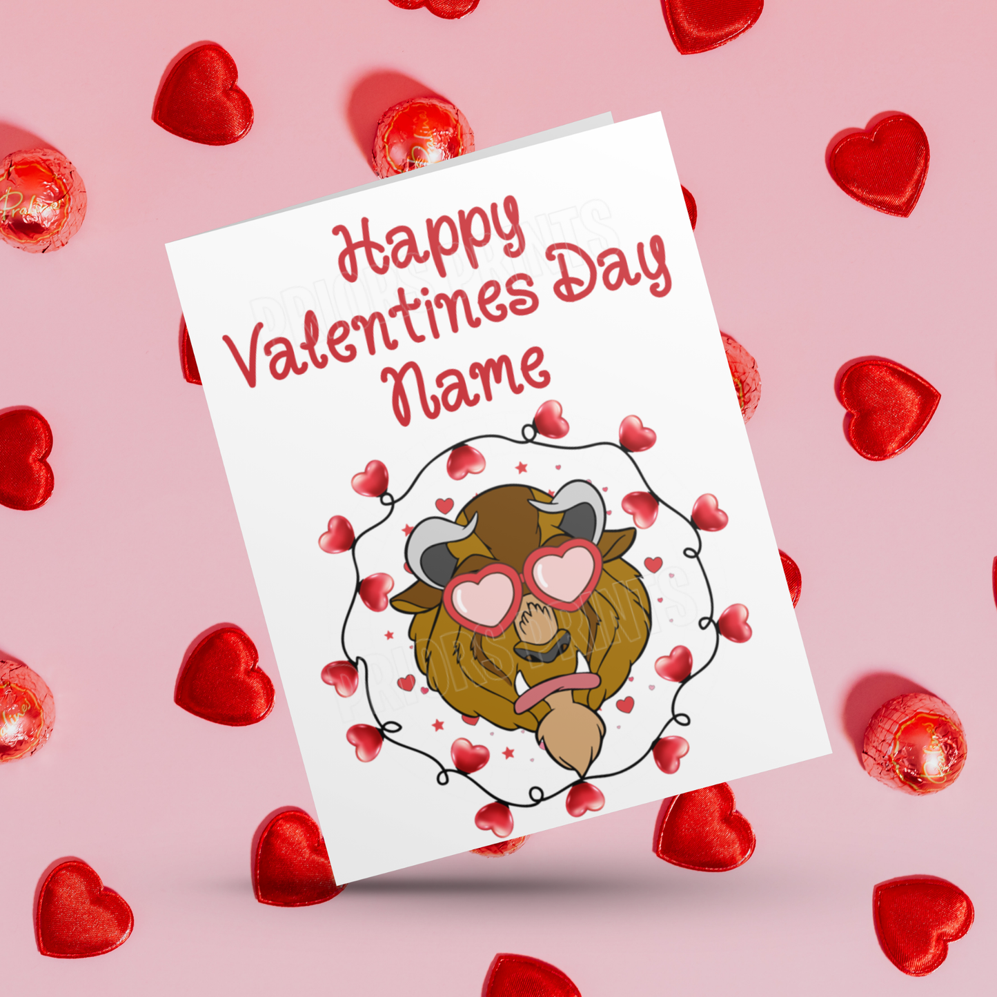 Disney Character Personalised Valentines Day Card 3 I Lilo and Stitch I Beauty & The Beast I Tinkerbell I Aristocats I Sleeping Beauty