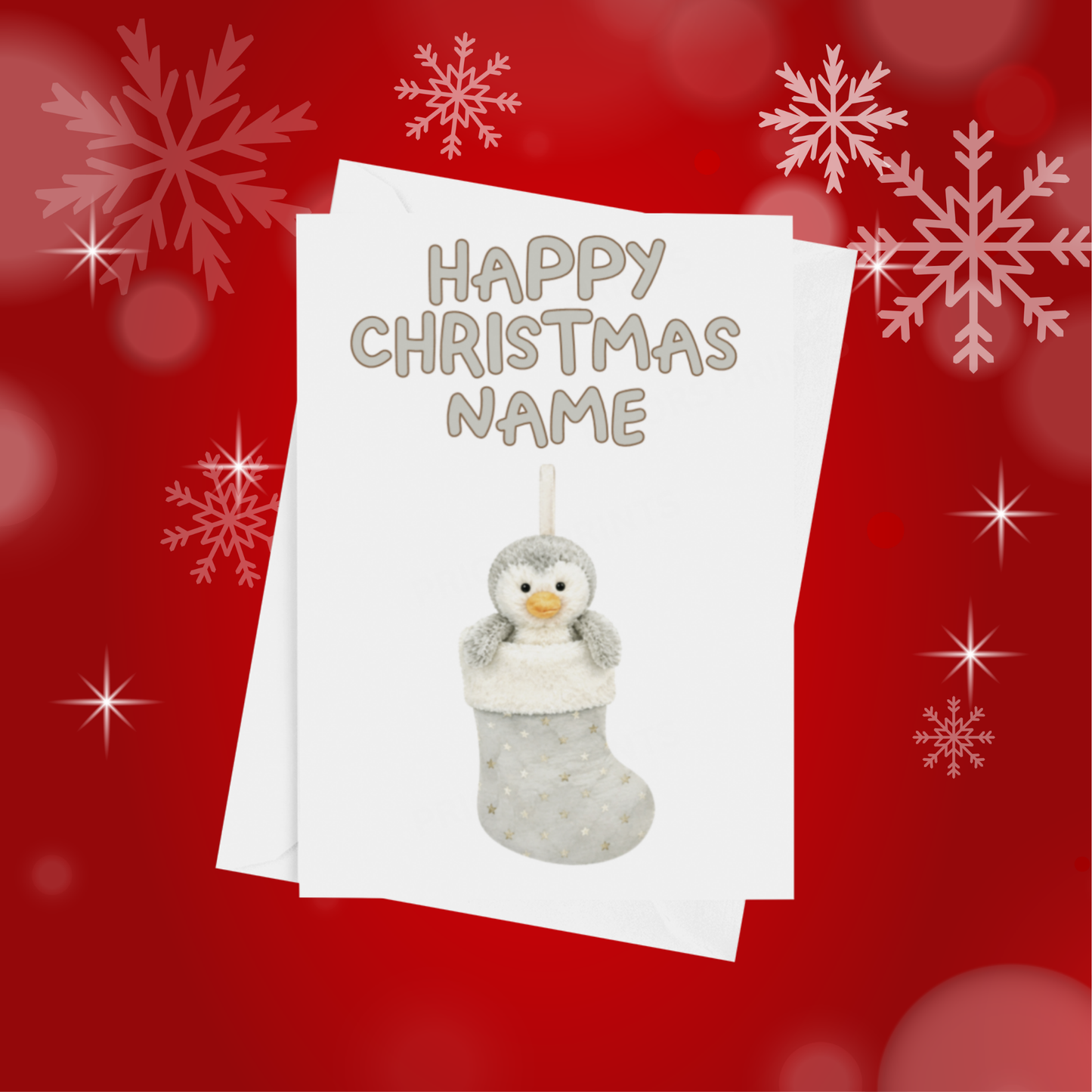 Jelly Cat Personalised Christmas Card