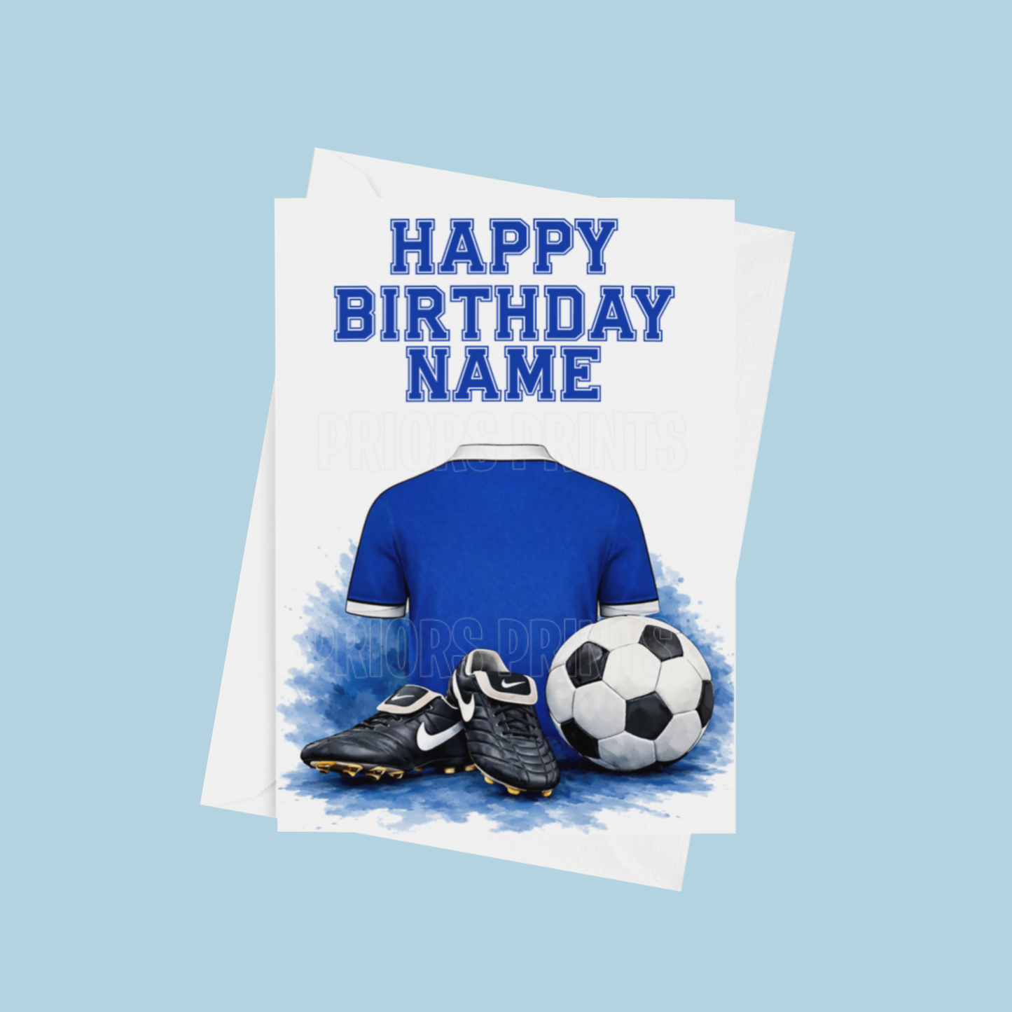 Football Shirts Personalised Birthday Card