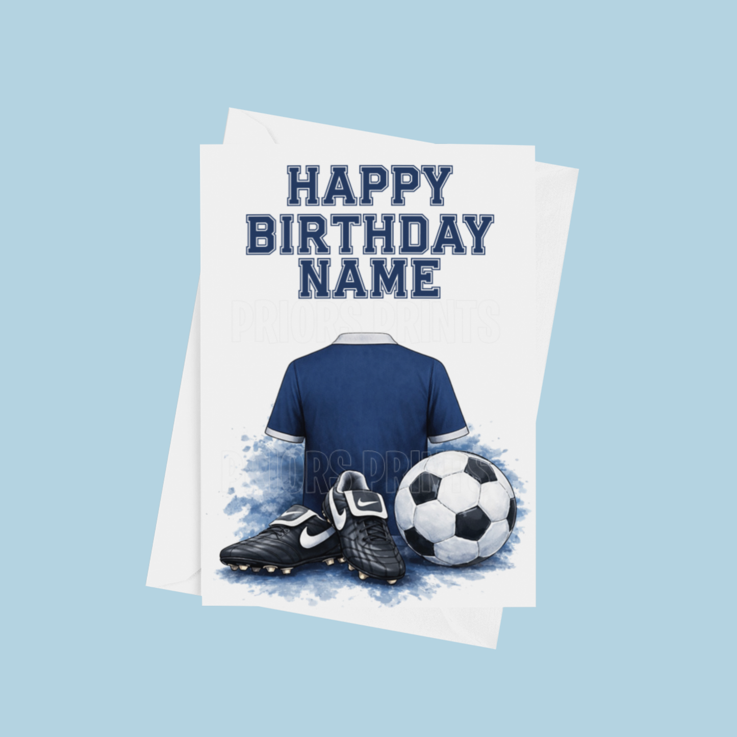 Football Shirts Personalised Birthday Card