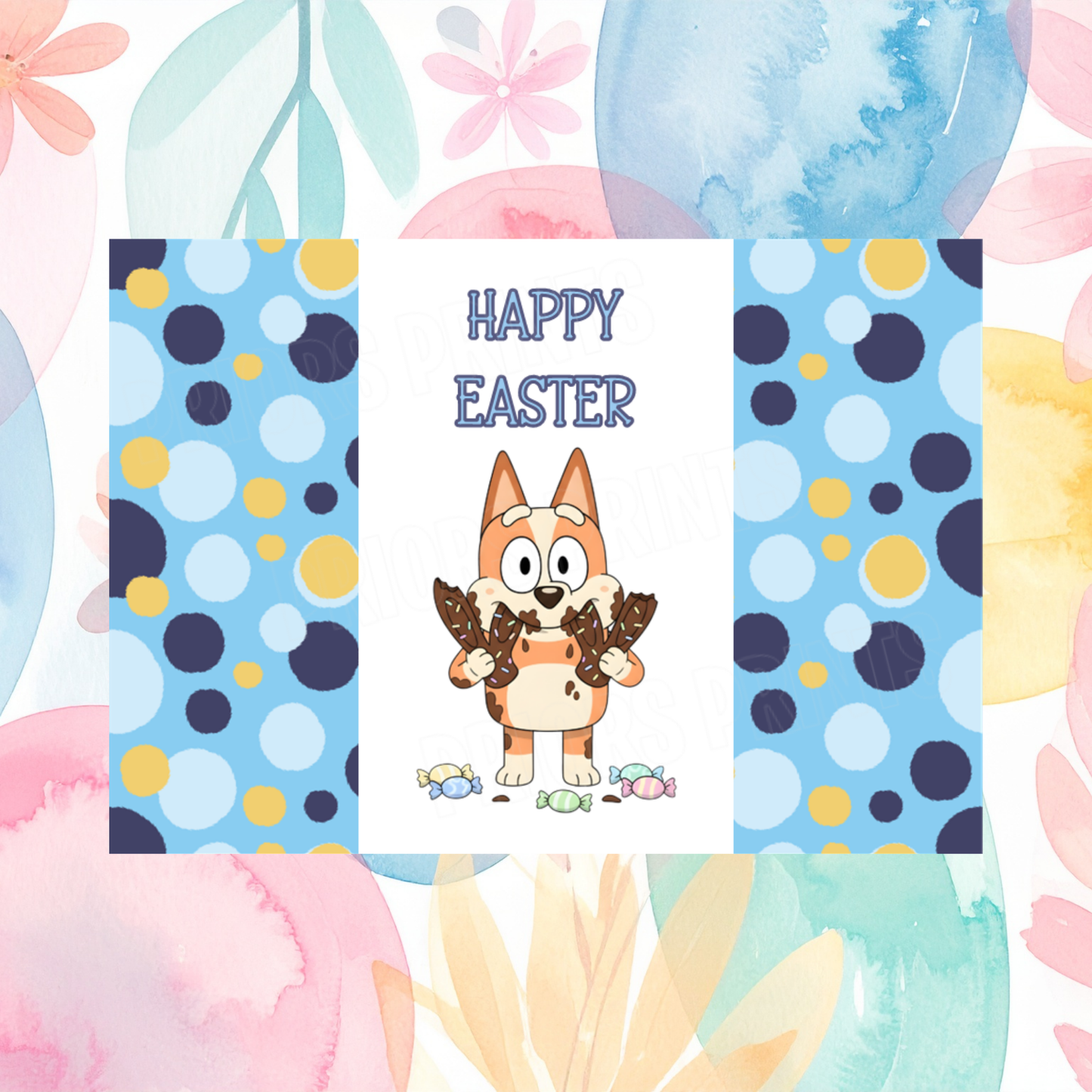 Bluey Easter Chocolate Bar Wrapper