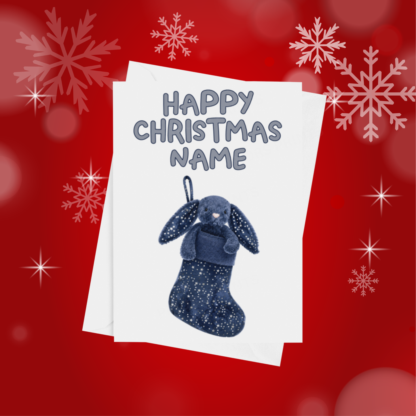Jelly Cat Personalised Christmas Card