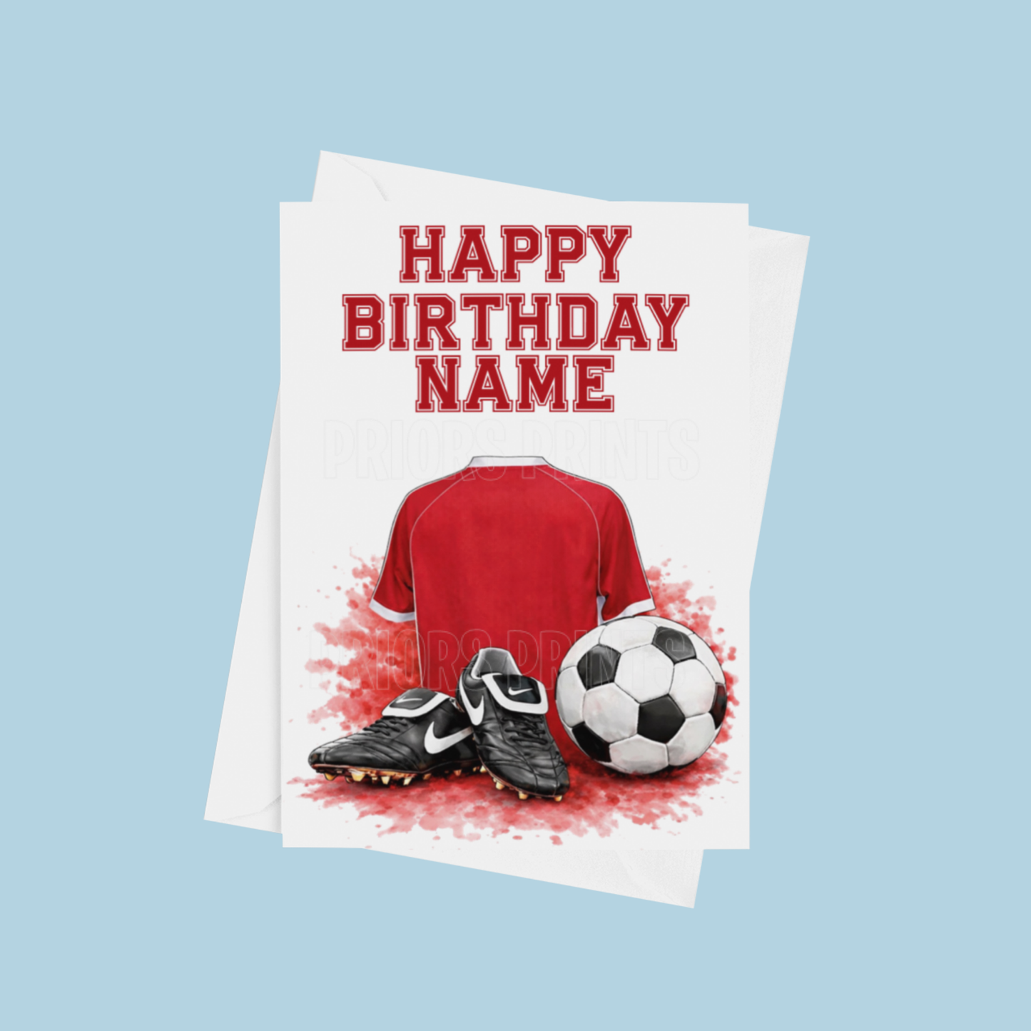 Football Shirts Personalised Birthday Card