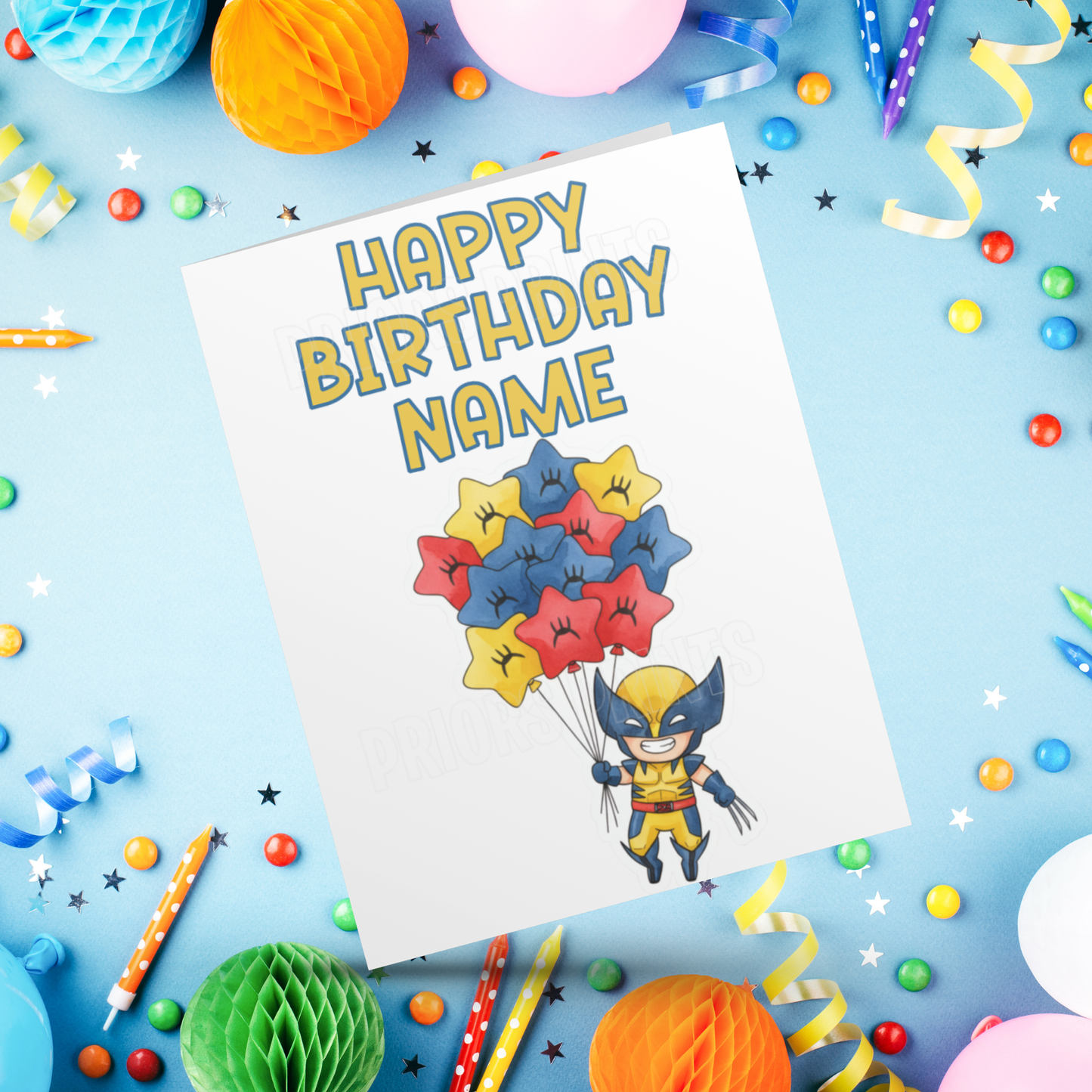 Personalised Wolverine Birthday Card I Marvel I Superhero