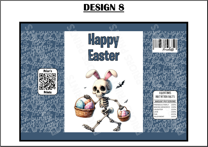 Easter Skeleton Treat Packets (Medium Sized)