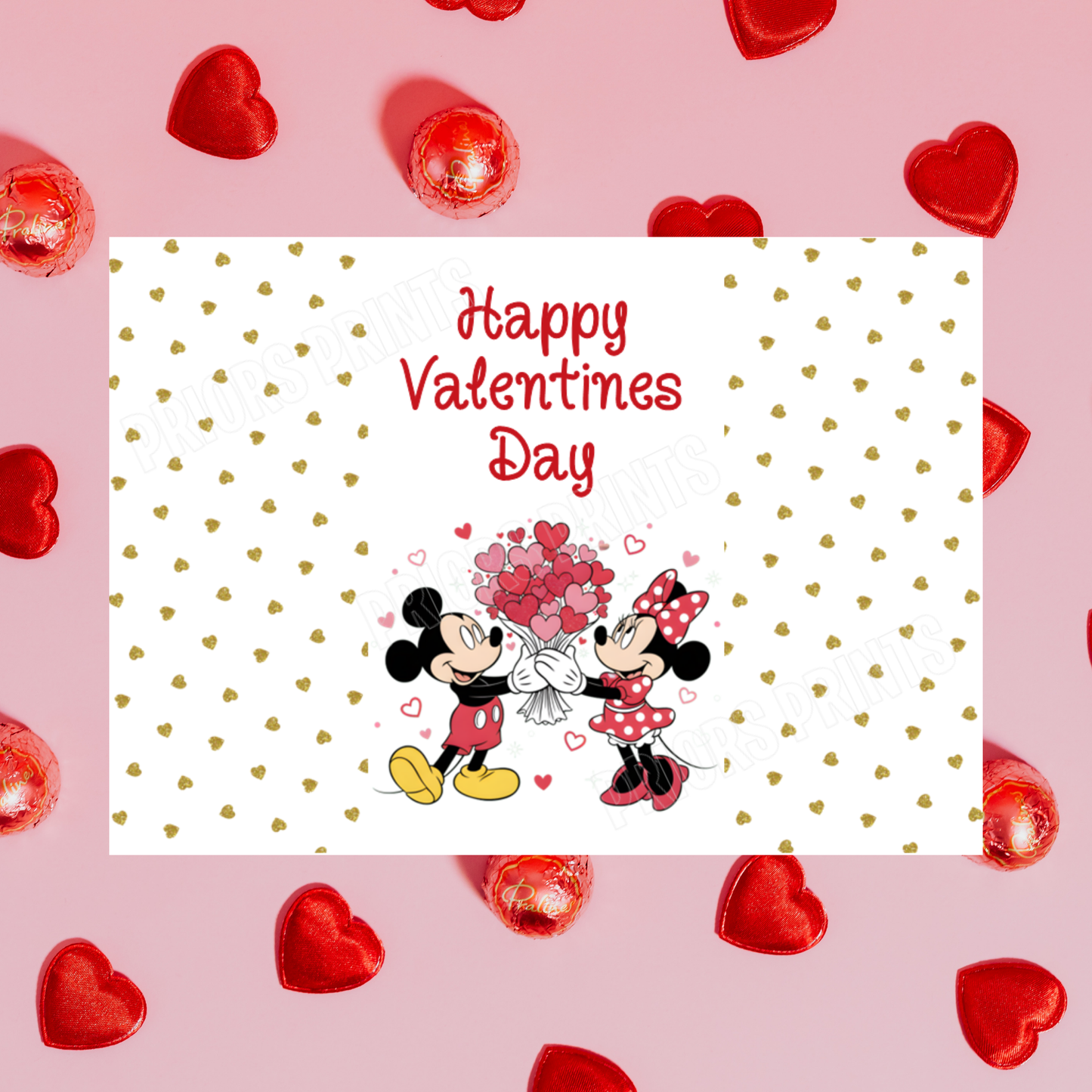 Mickey Mouse & Friends Valentines Day Chocolate Bar Wrappers I Mickey Mouse I Minnie Mouse I Donald Duck I Daisy Duck