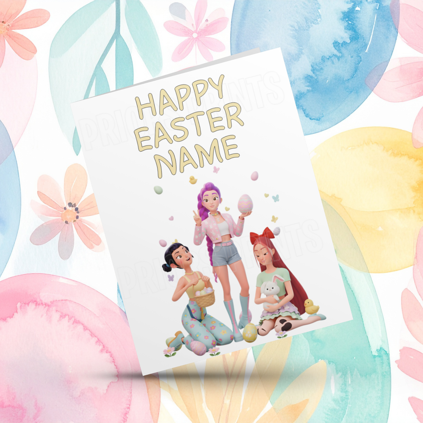 K Pop Personalised Easter Card