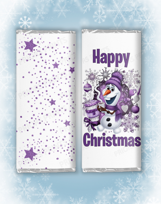 Olaf Christmas Chocolate Bar Wrappers