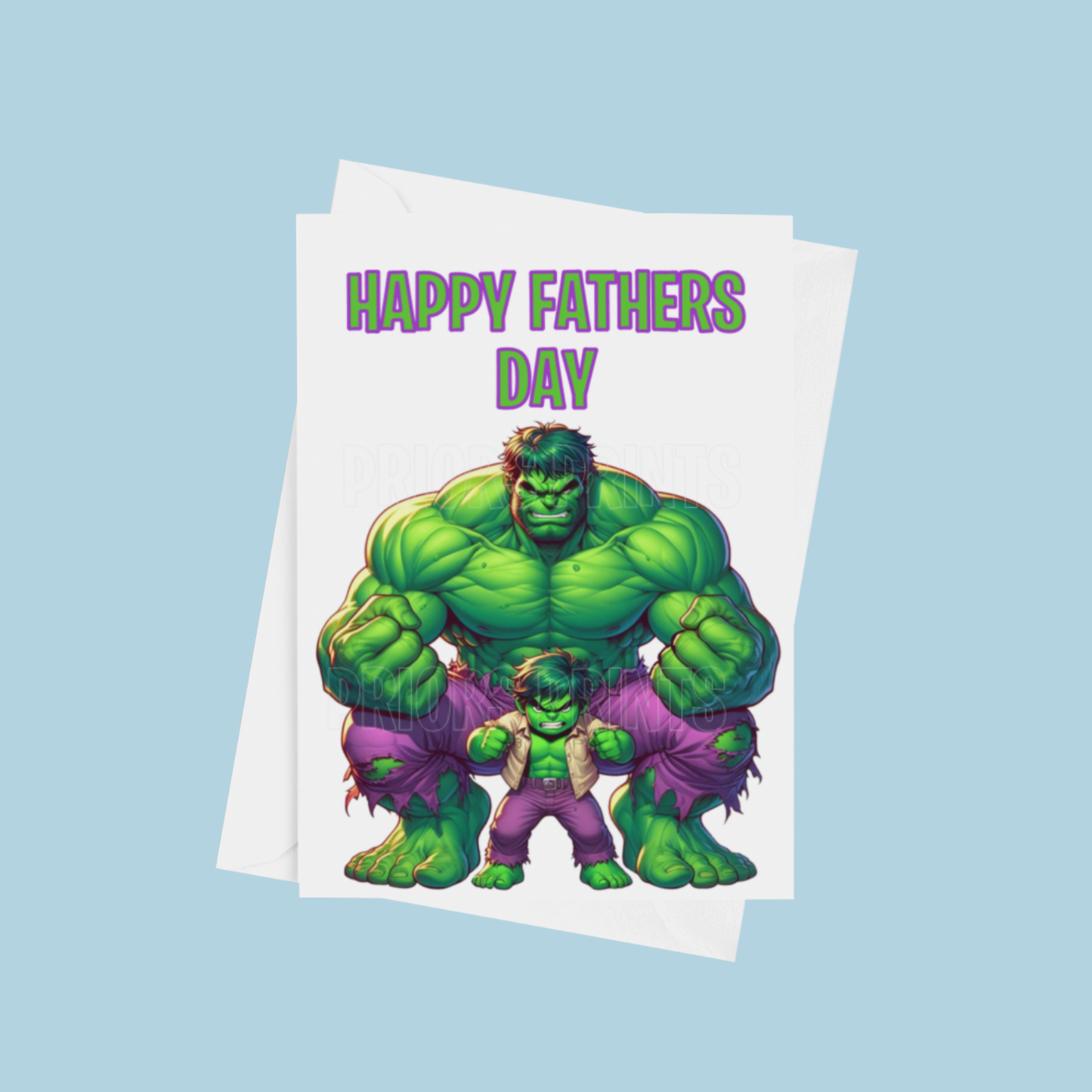 Character and Child Happy Fathers Day Card