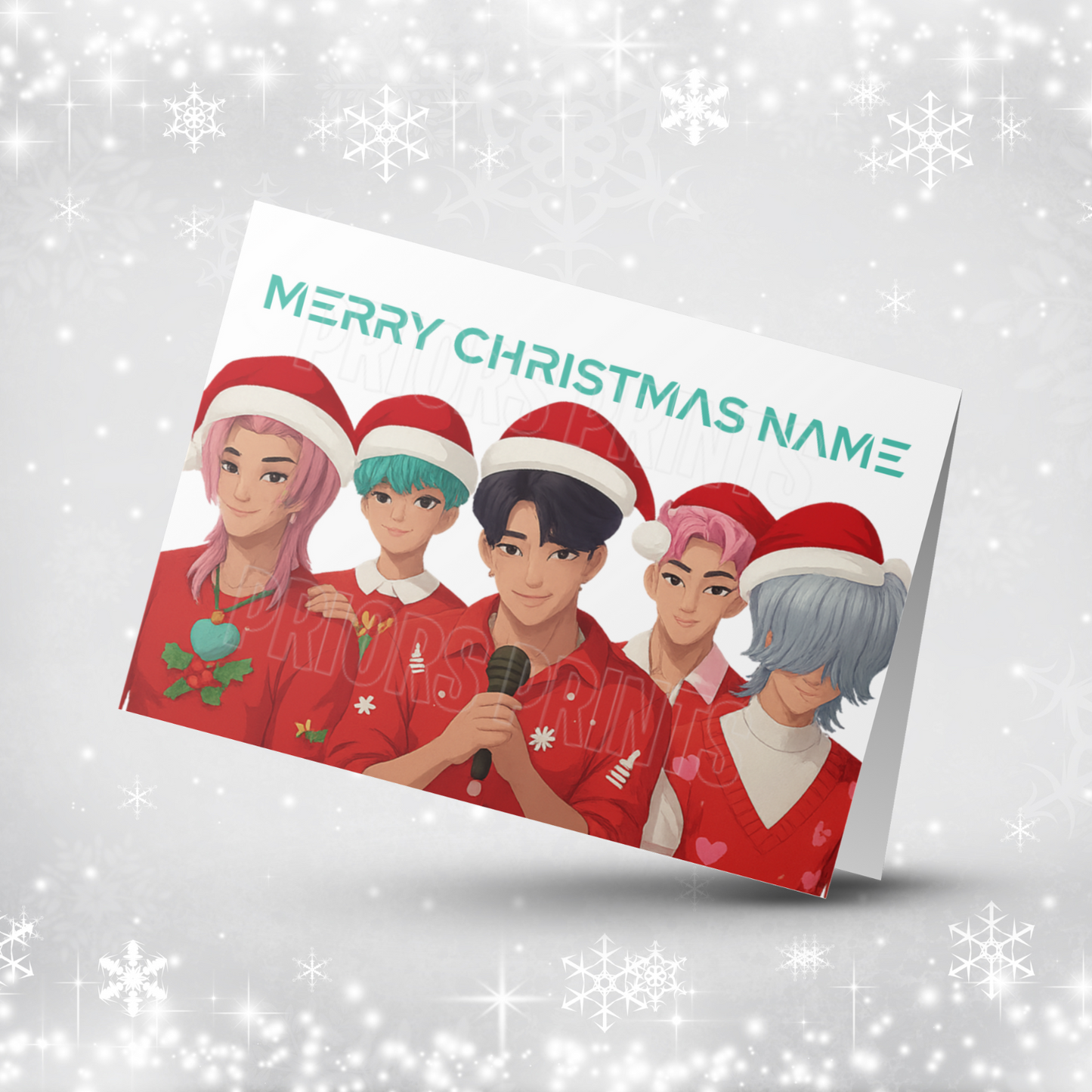 K Pop Demon Hunters Personalised Christmas Card NEW