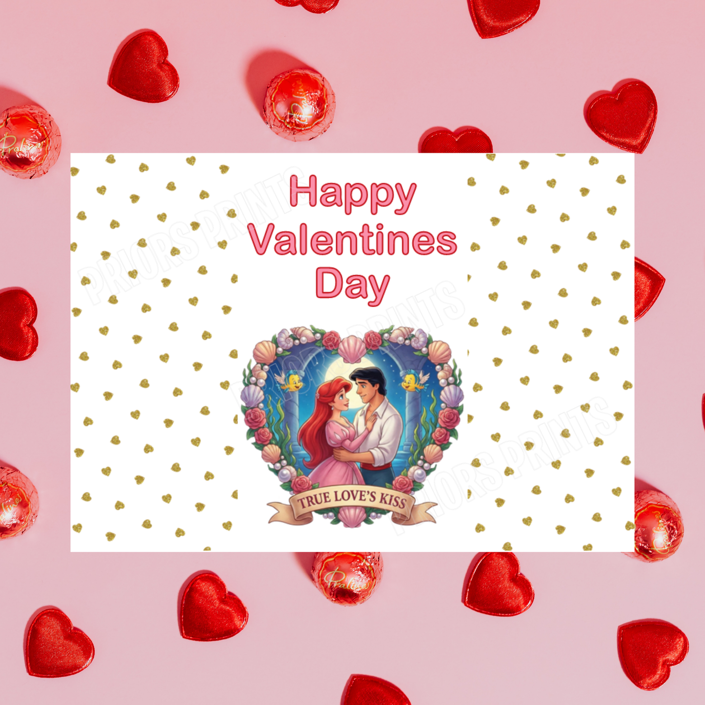 Cute Disney Princess Valentines Day Chocolate Bar Wrappers Belle I Sleeping Beauty I Little Mermaid I Tiana I Rapunzel I Ariel I Tangled