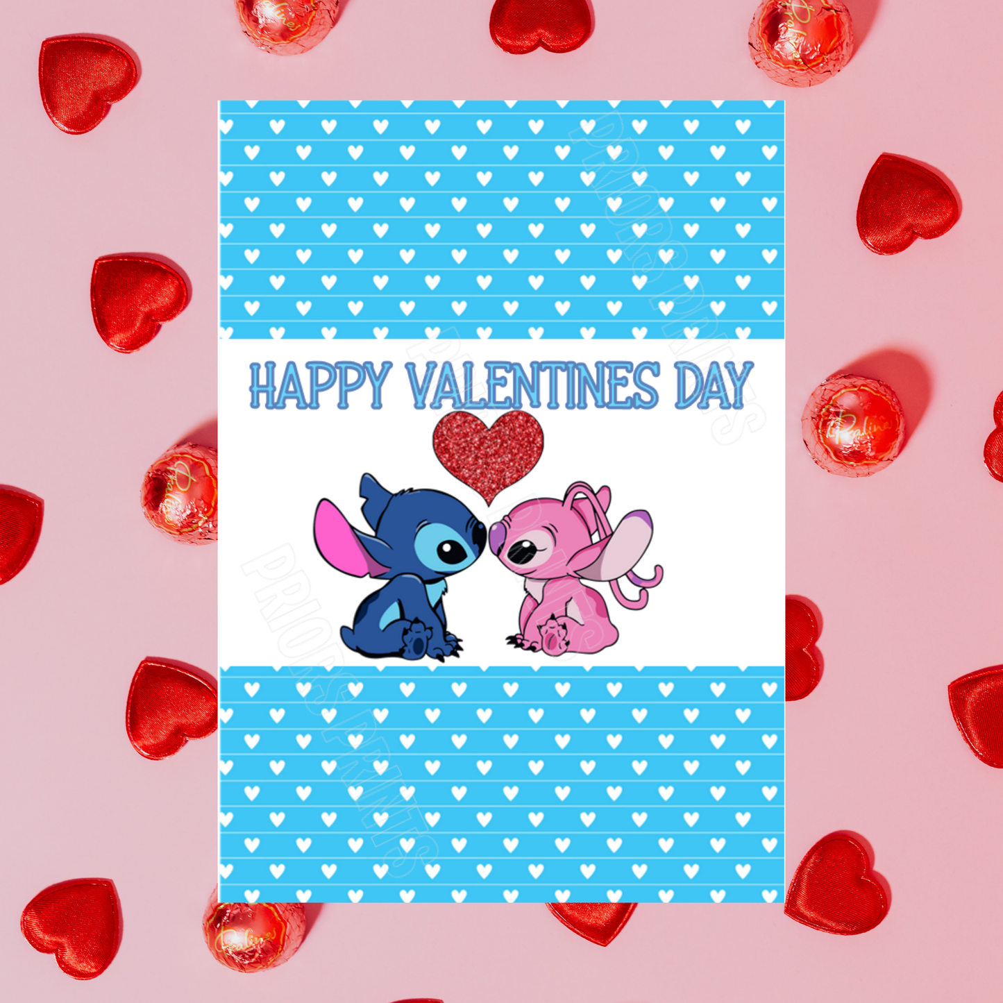 Lilo & Stitch Valentines Day Chocolate Bar Wrappers I Stitch I Angel
