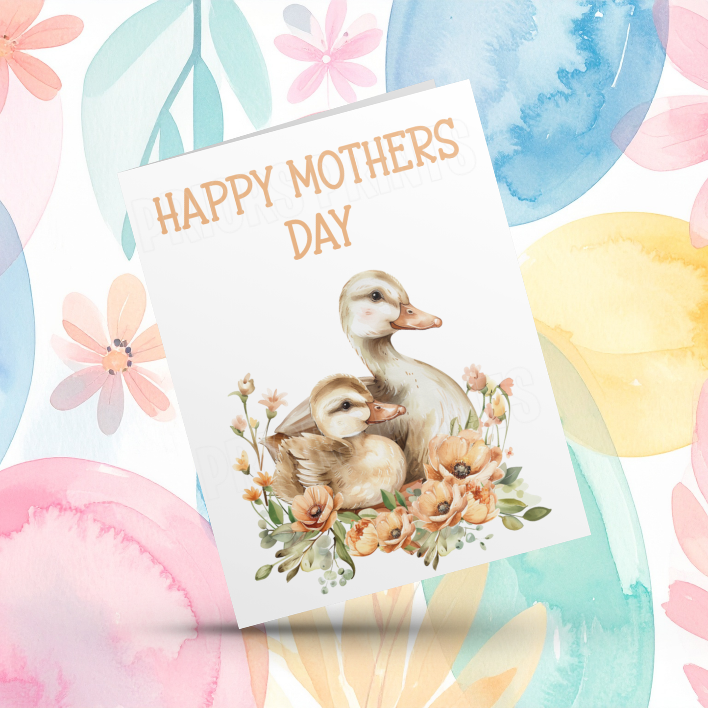 Cute Animals with Babies Happy Mothers Day Card