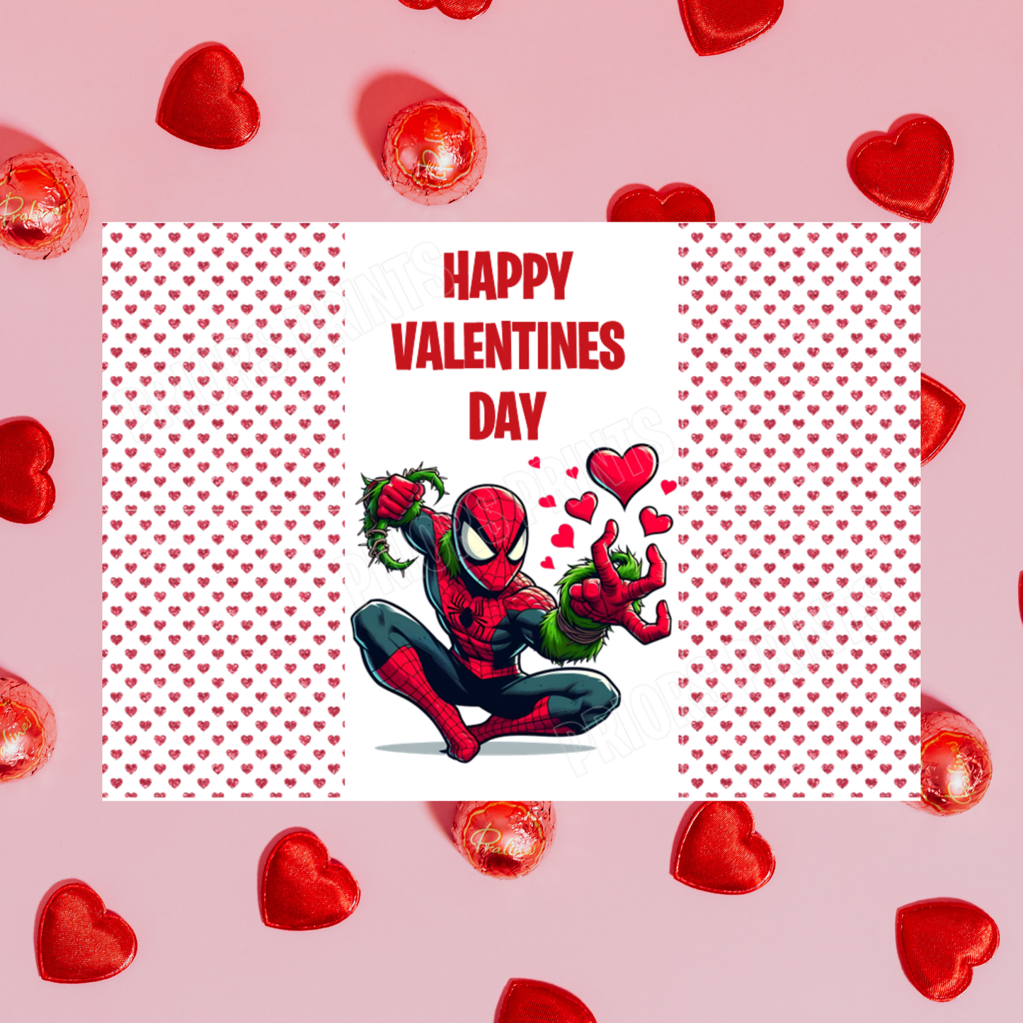 Cute Spiderman Valentines Day Chocolate Bar Wrappers
