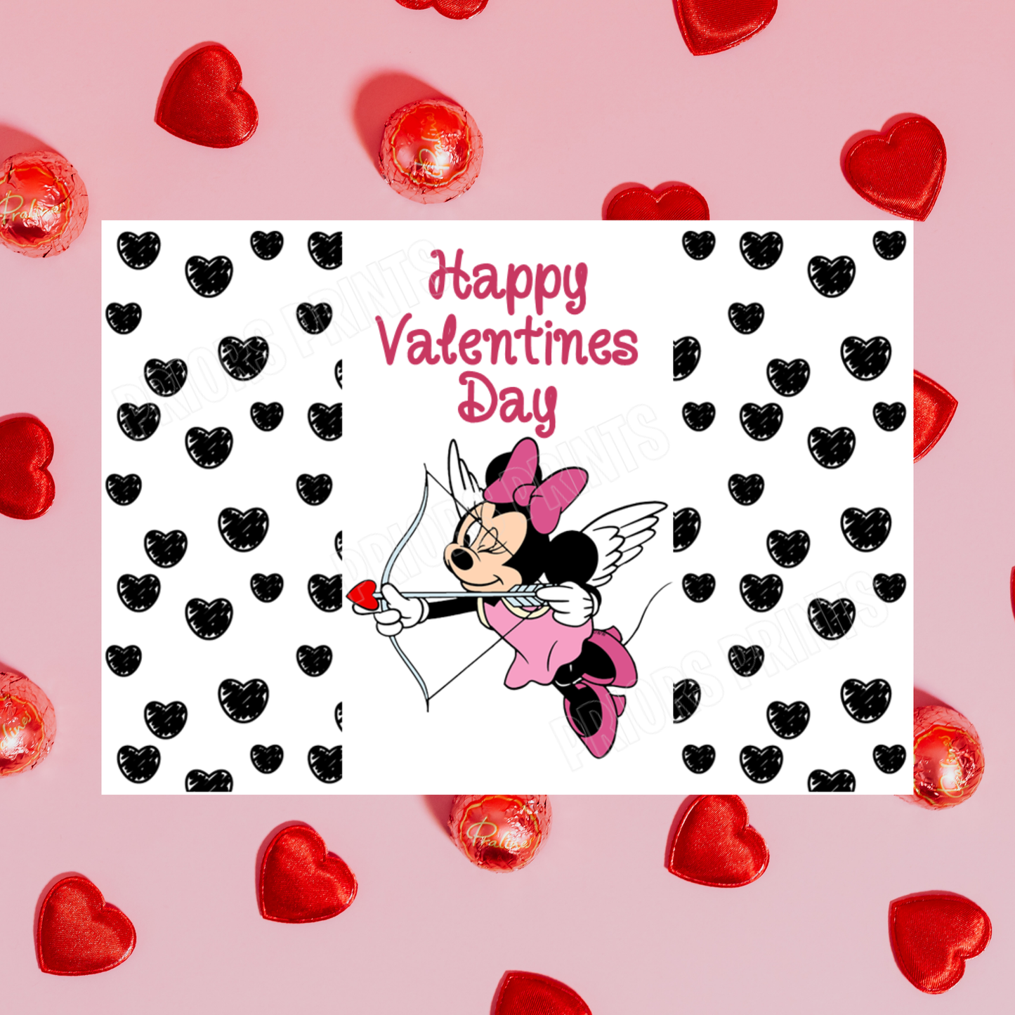 Mickey Mouse & Friends Valentines Day Chocolate Bar Wrappers I Minnie Mouse I Donald Duck I Daisy Duck I Pluto I Goofy I Disney