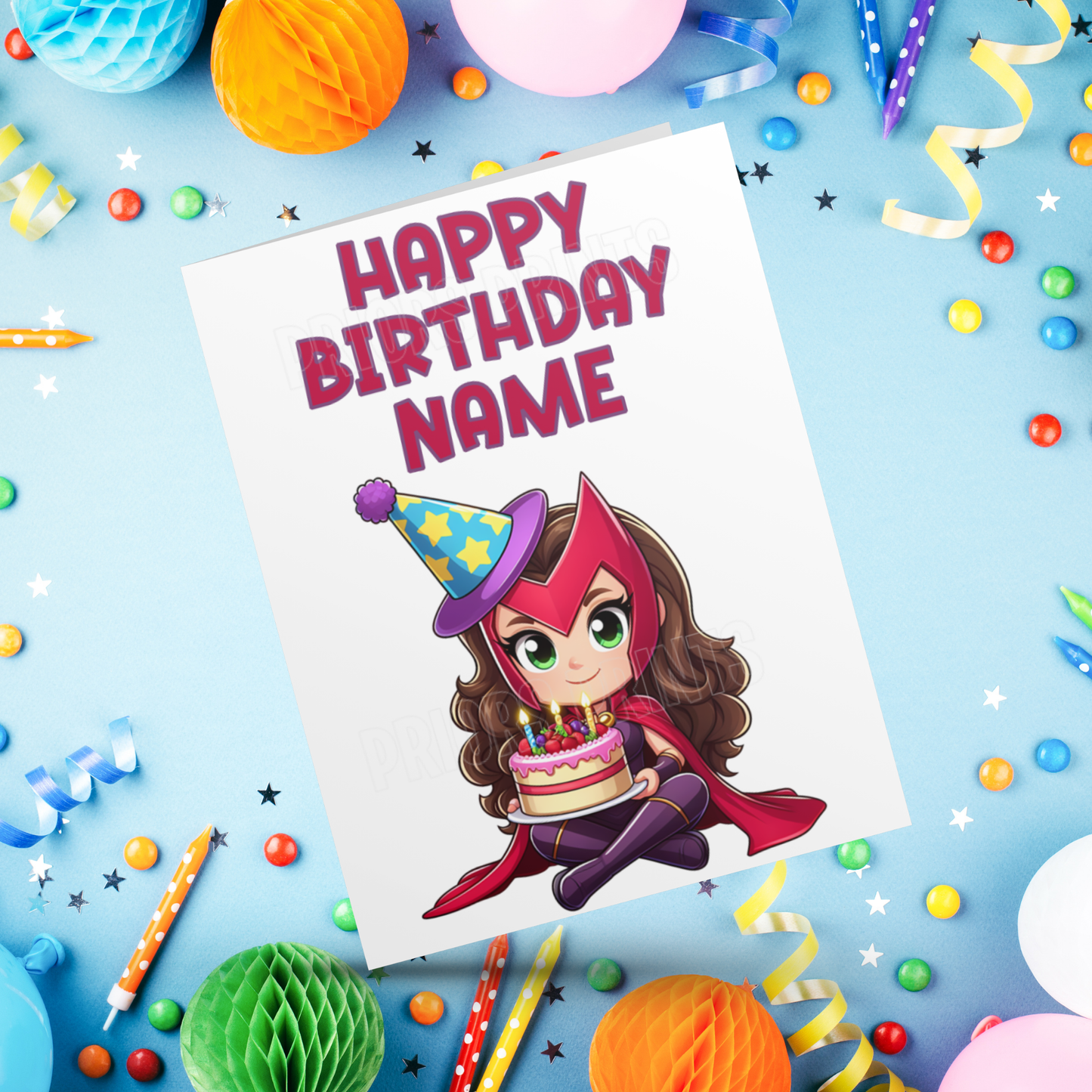 Cute Superhero Personalised Birthday Card I Marvel