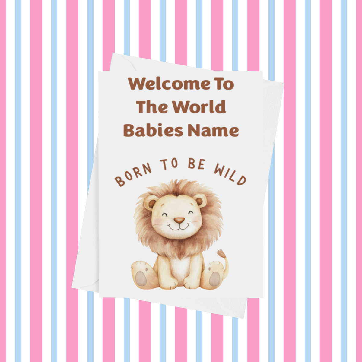 Welcome To The World Personalised Card for New Baby