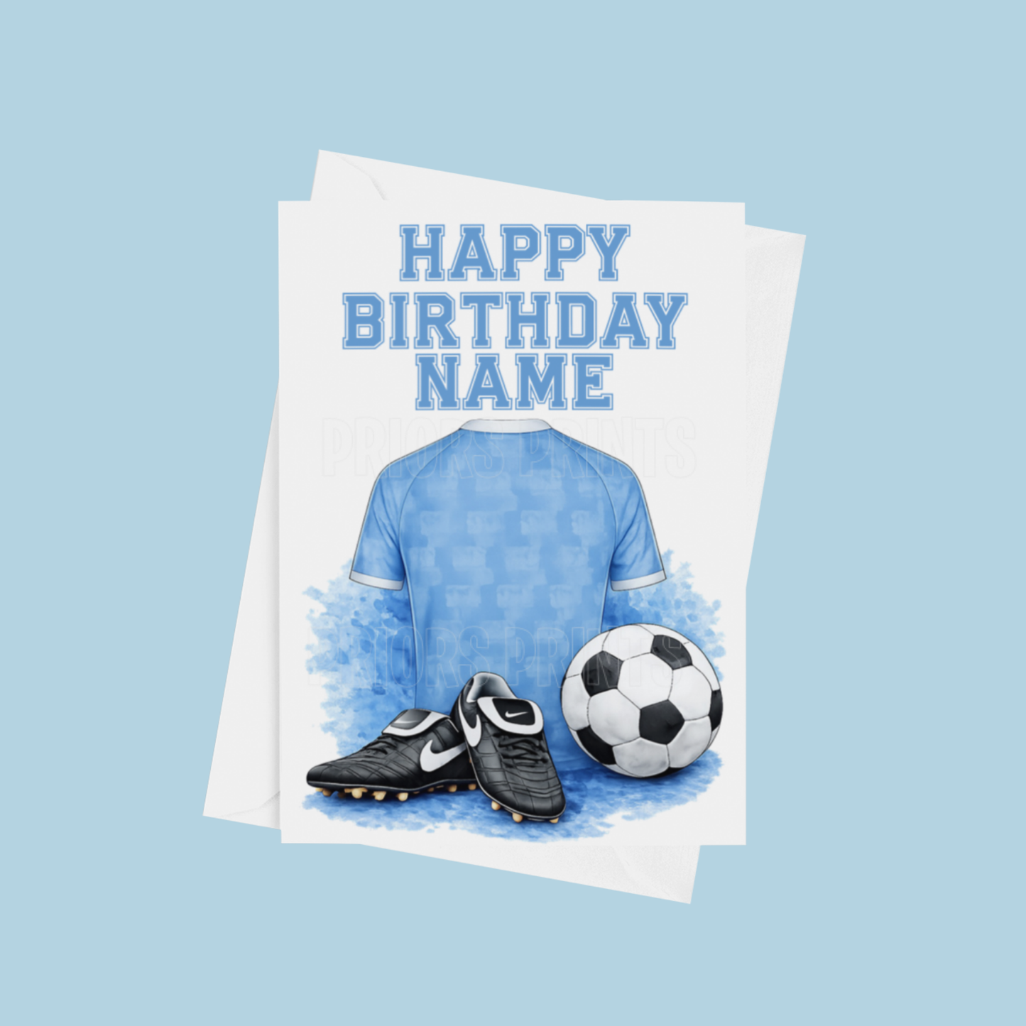 Football Shirts Personalised Birthday Card