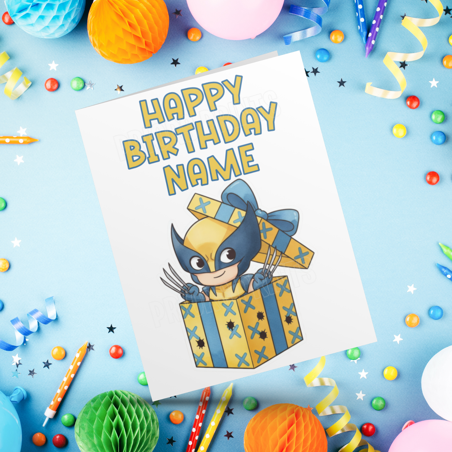 Personalised Wolverine Birthday Card I Marvel I Superhero