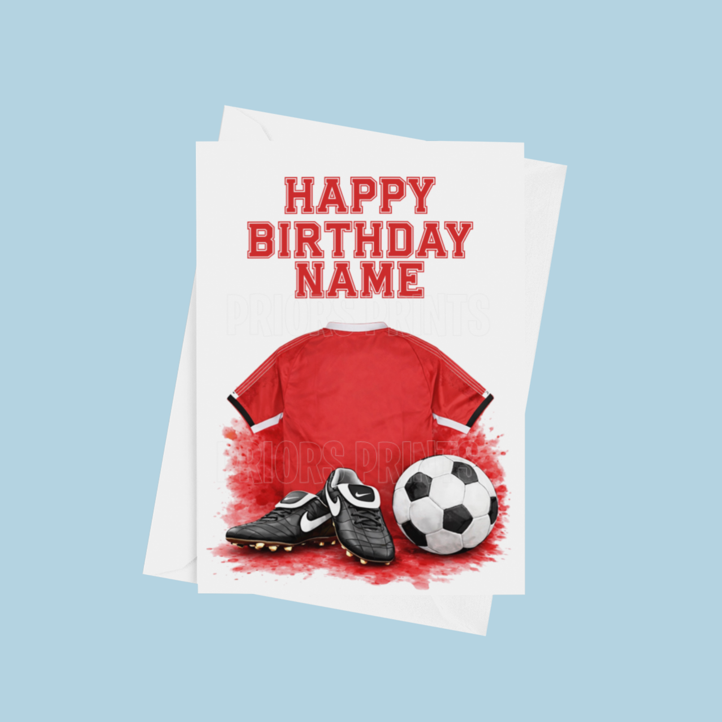 Football Shirts Personalised Birthday Card