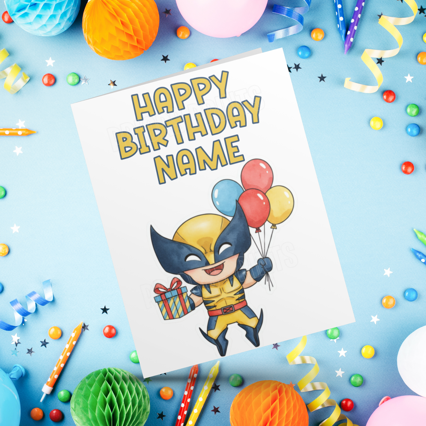 Personalised Wolverine Birthday Card I Marvel I Superhero