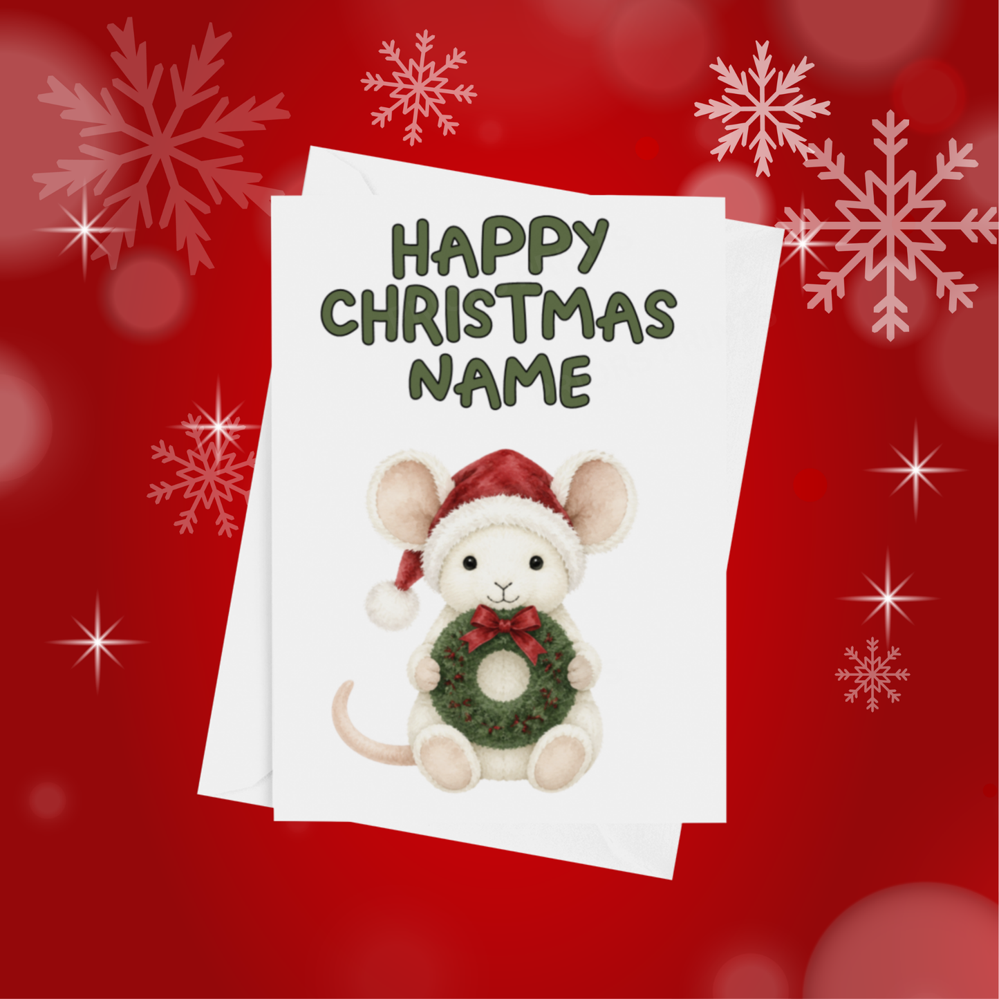 Jelly Cat Personalised Christmas Card