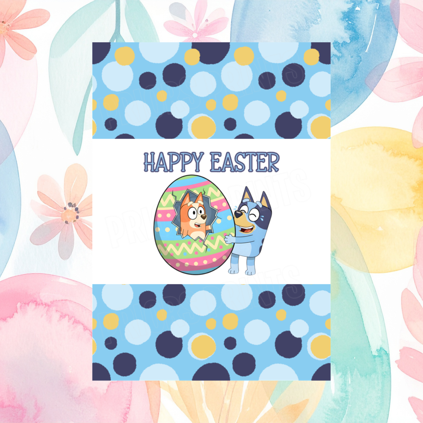 Bluey Easter Chocolate Bar Wrapper