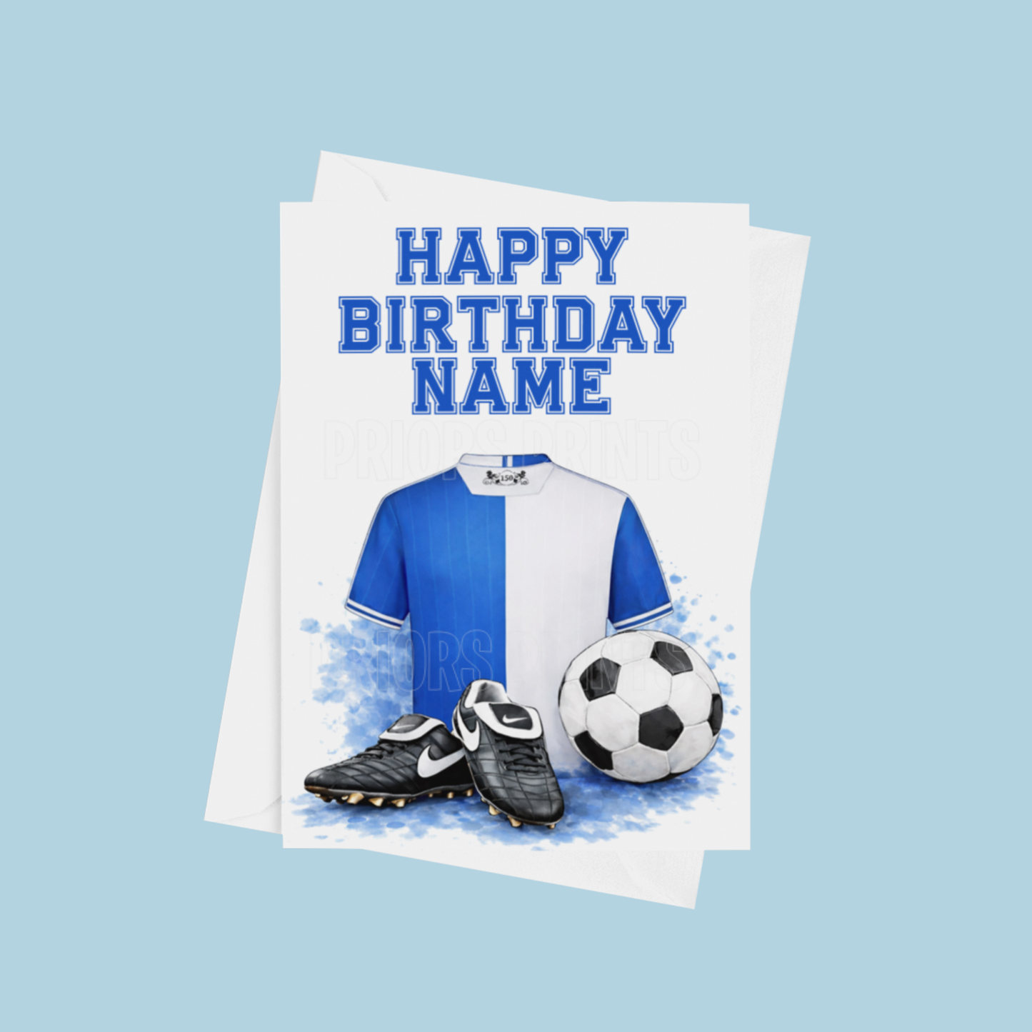 Football Shirts Personalised Birthday Card