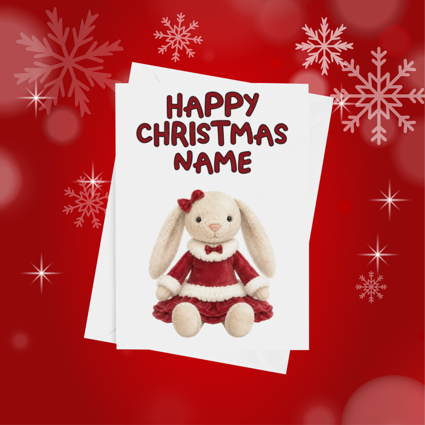 Jelly Cat Personalised Christmas Card