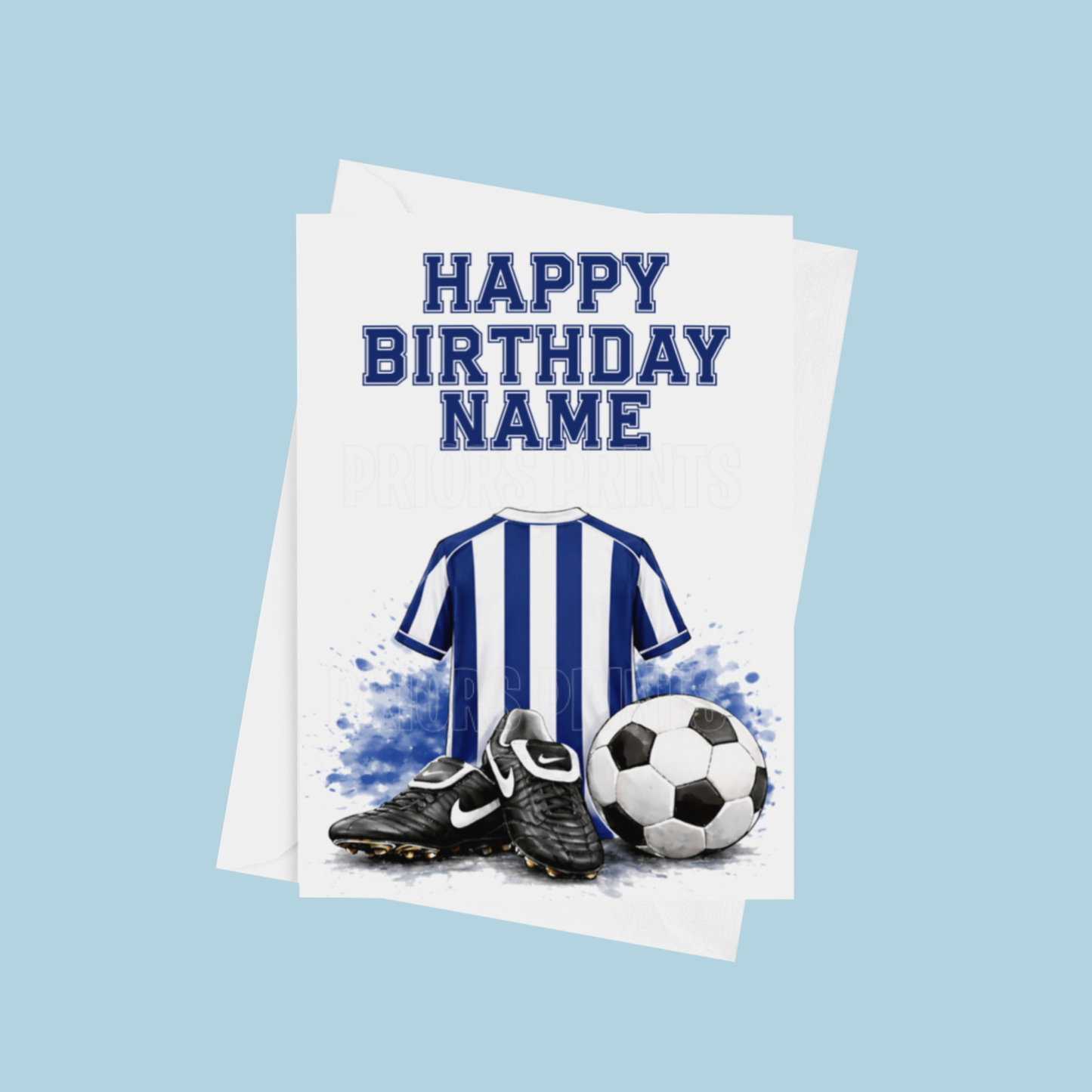 Football Shirts Personalised Birthday Card