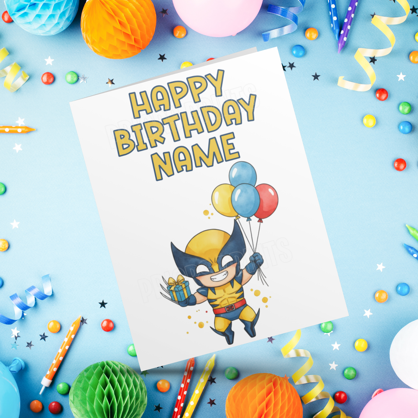 Personalised Wolverine Birthday Card I Marvel I Superhero