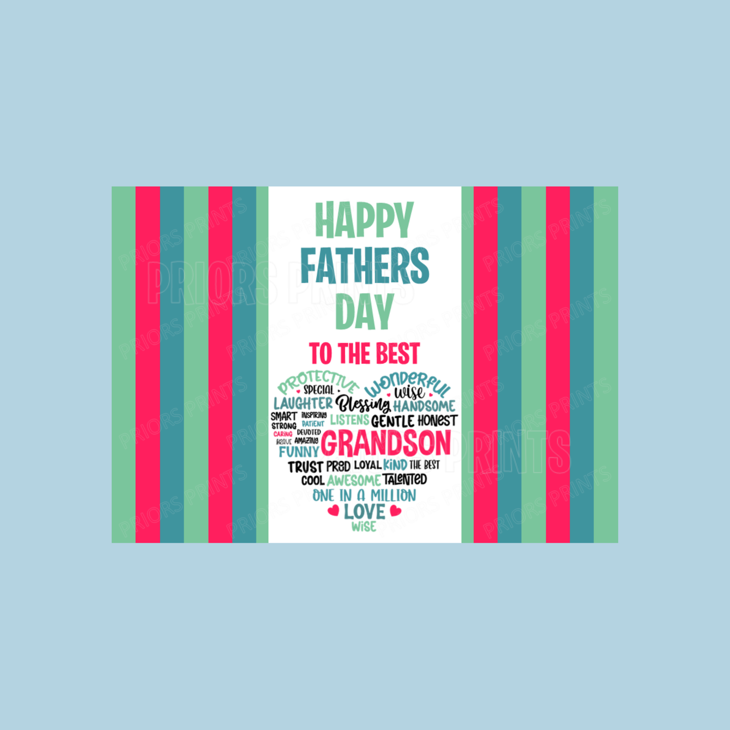 Cute Heart Happy Fathers Day Chocolate Bar Wrapper