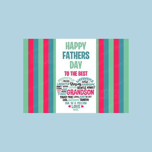 Cute Heart Happy Fathers Day Chocolate Bar Wrapper