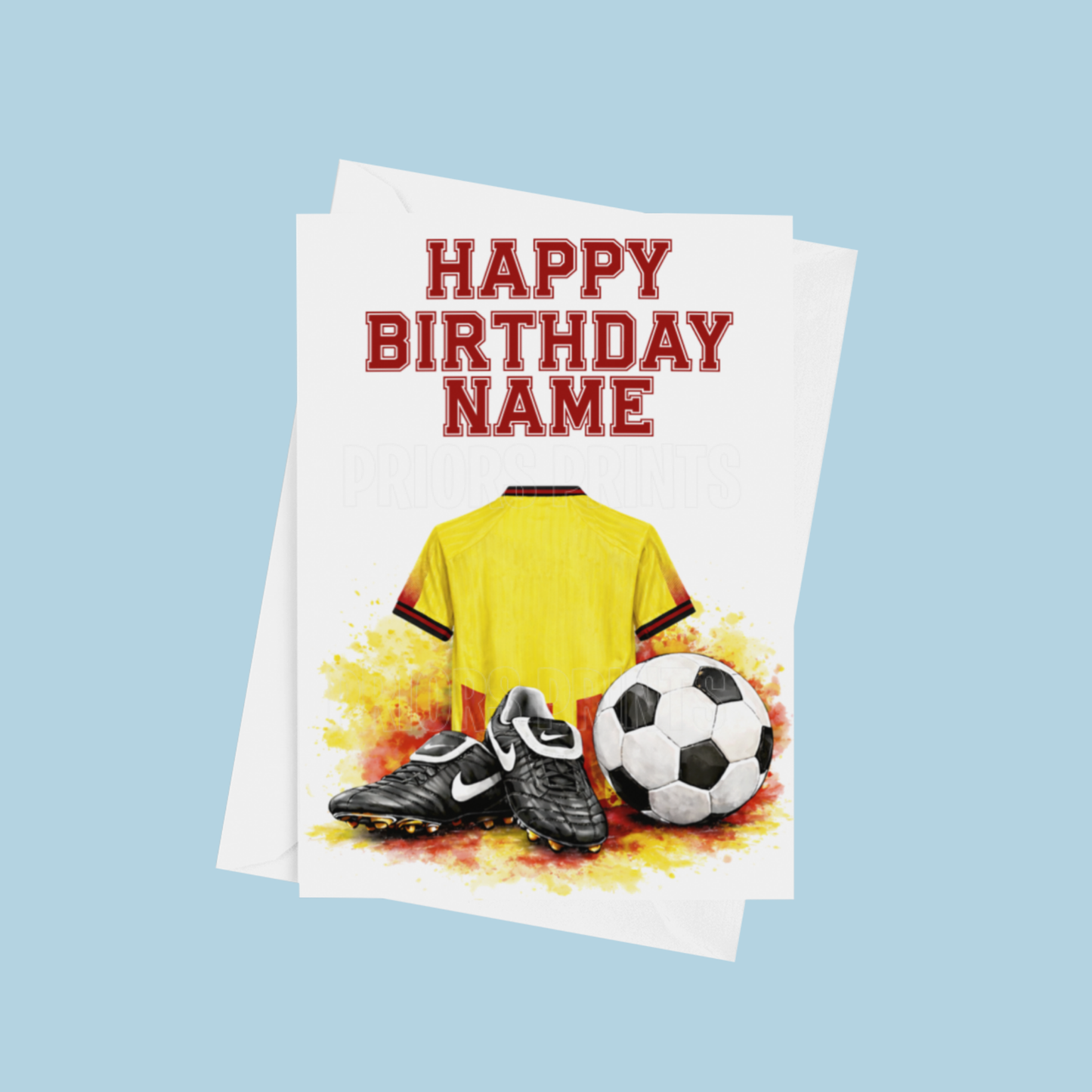Football Shirts Personalised Birthday Card
