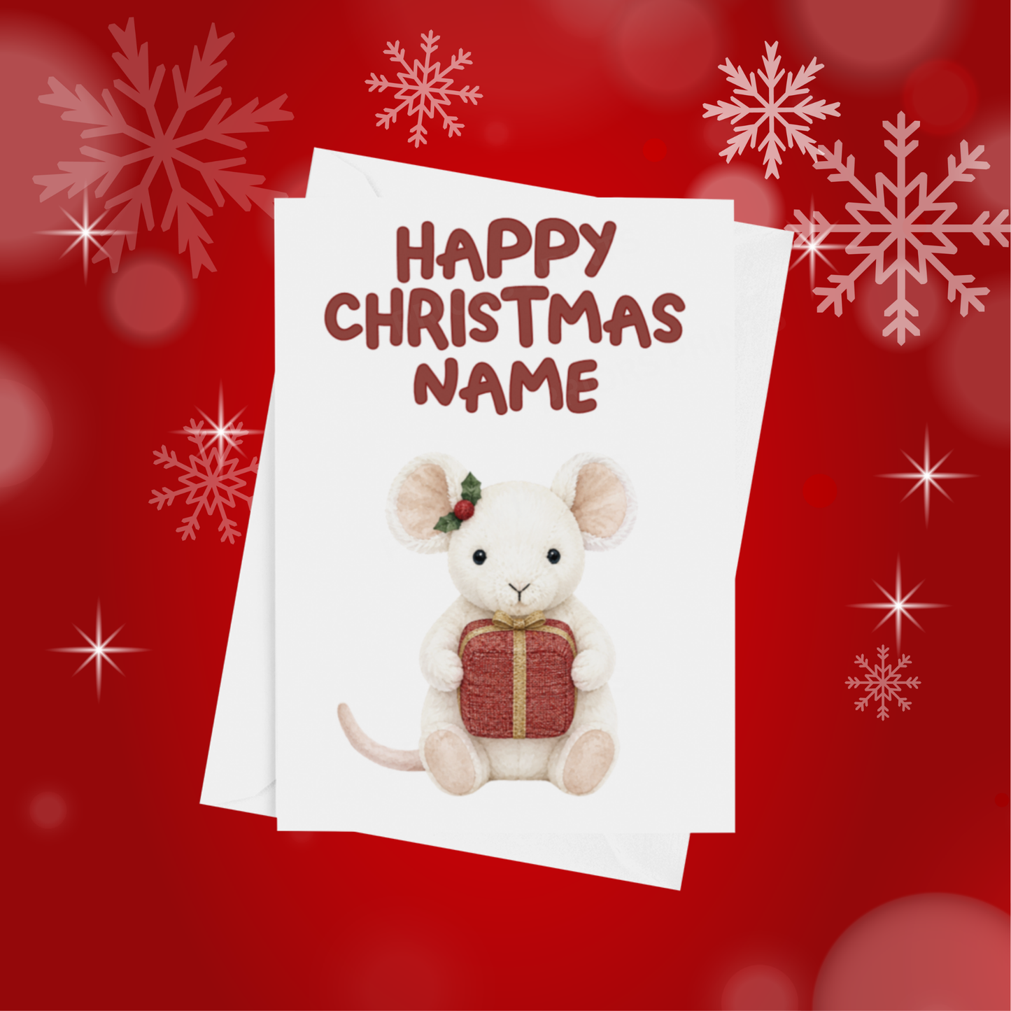 Jelly Cat Personalised Christmas Card