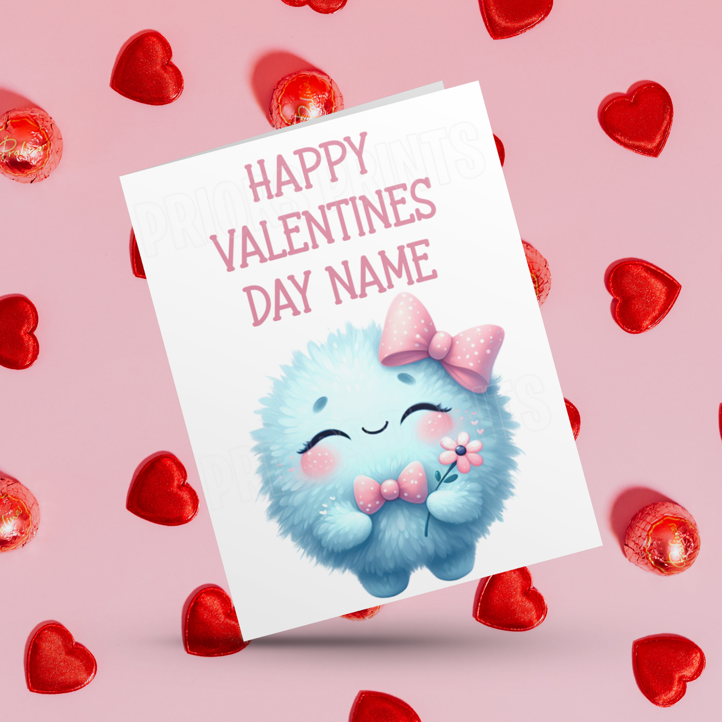 Cute Monsters Personalised Valentines Day Card