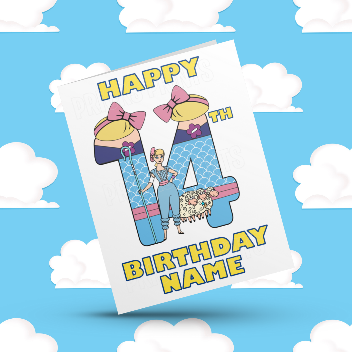 Personalised Bo Peep Birthday Card with Age 1-20 Years (Toy Story)