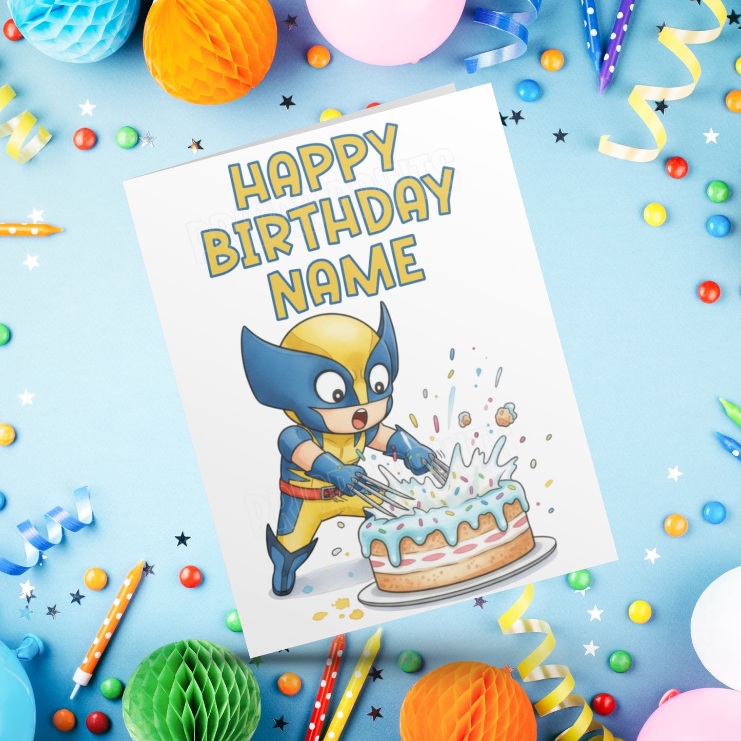 Personalised Wolverine Birthday Card I Marvel I Superhero