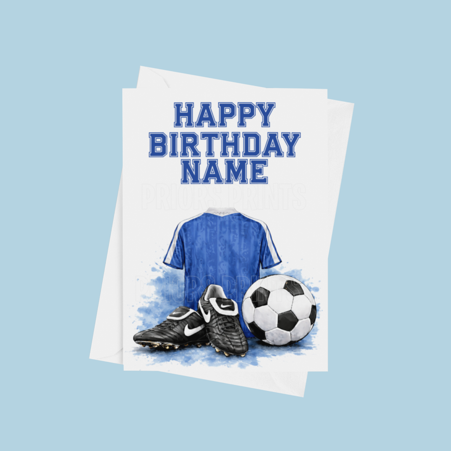 Football Shirts Personalised Birthday Card