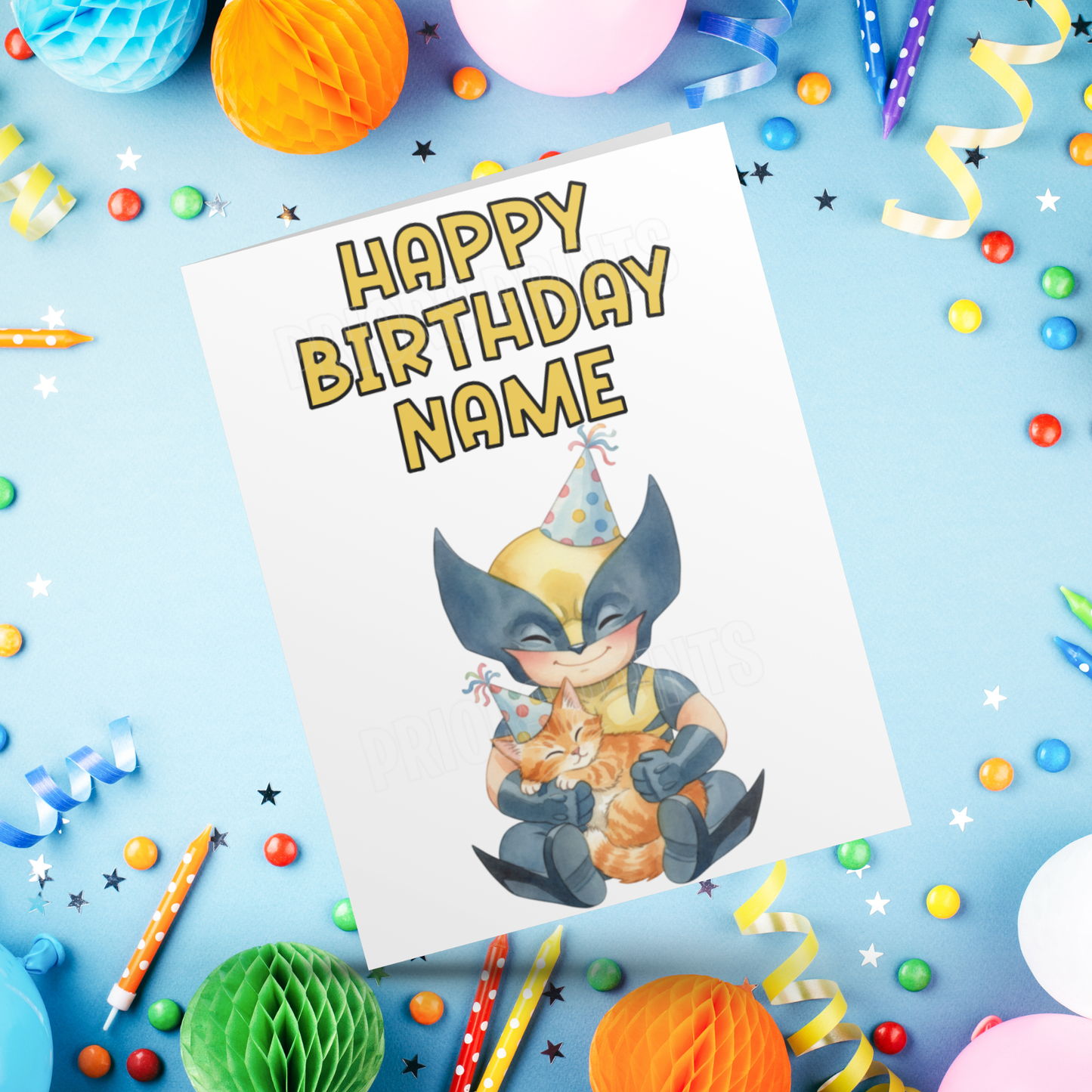Personalised Wolverine Birthday Card I Marvel I Superhero
