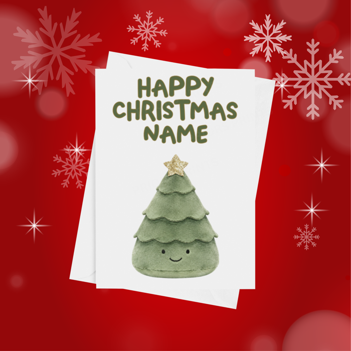 Jelly Cat Personalised Christmas Card