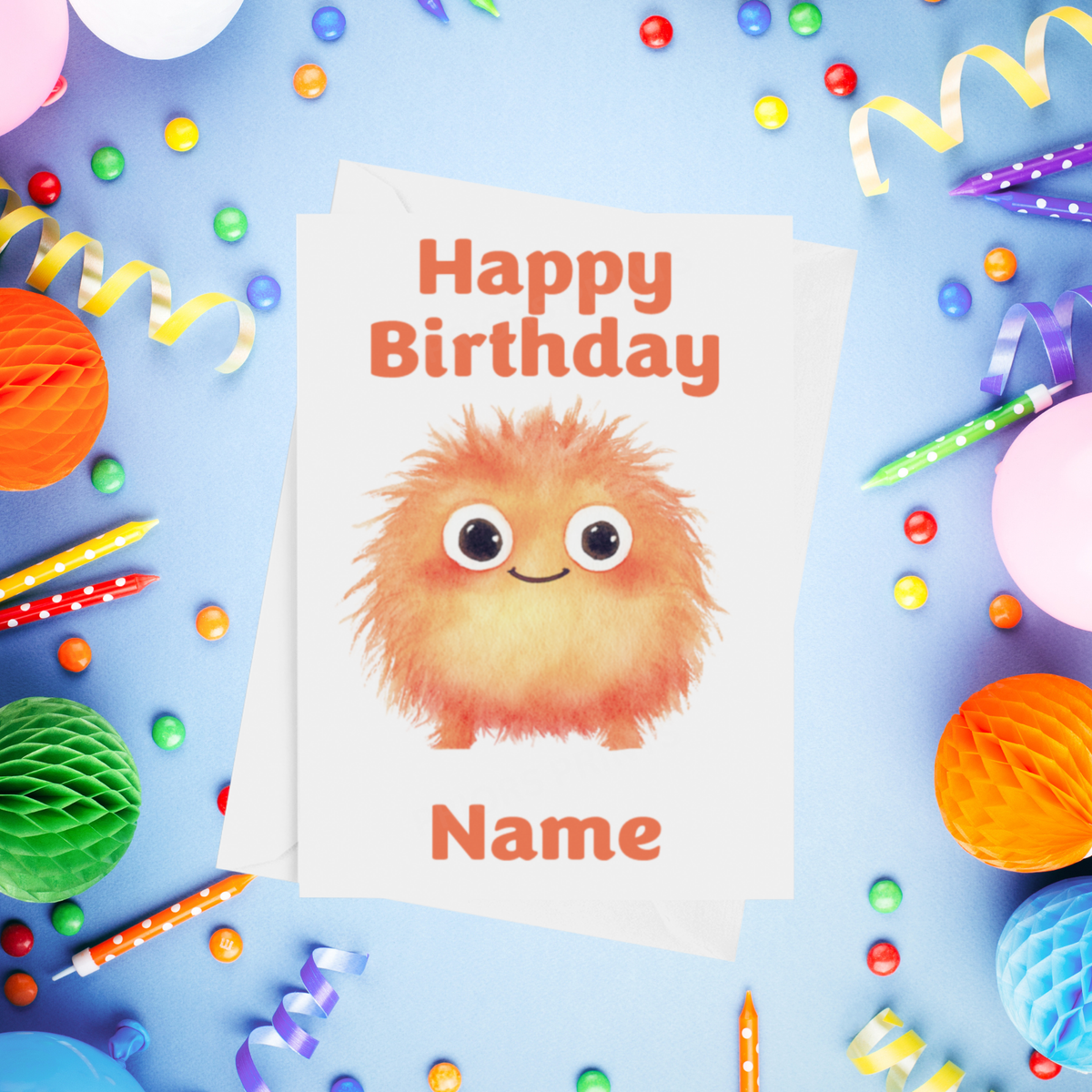 Monster Personalised Birthday Card
