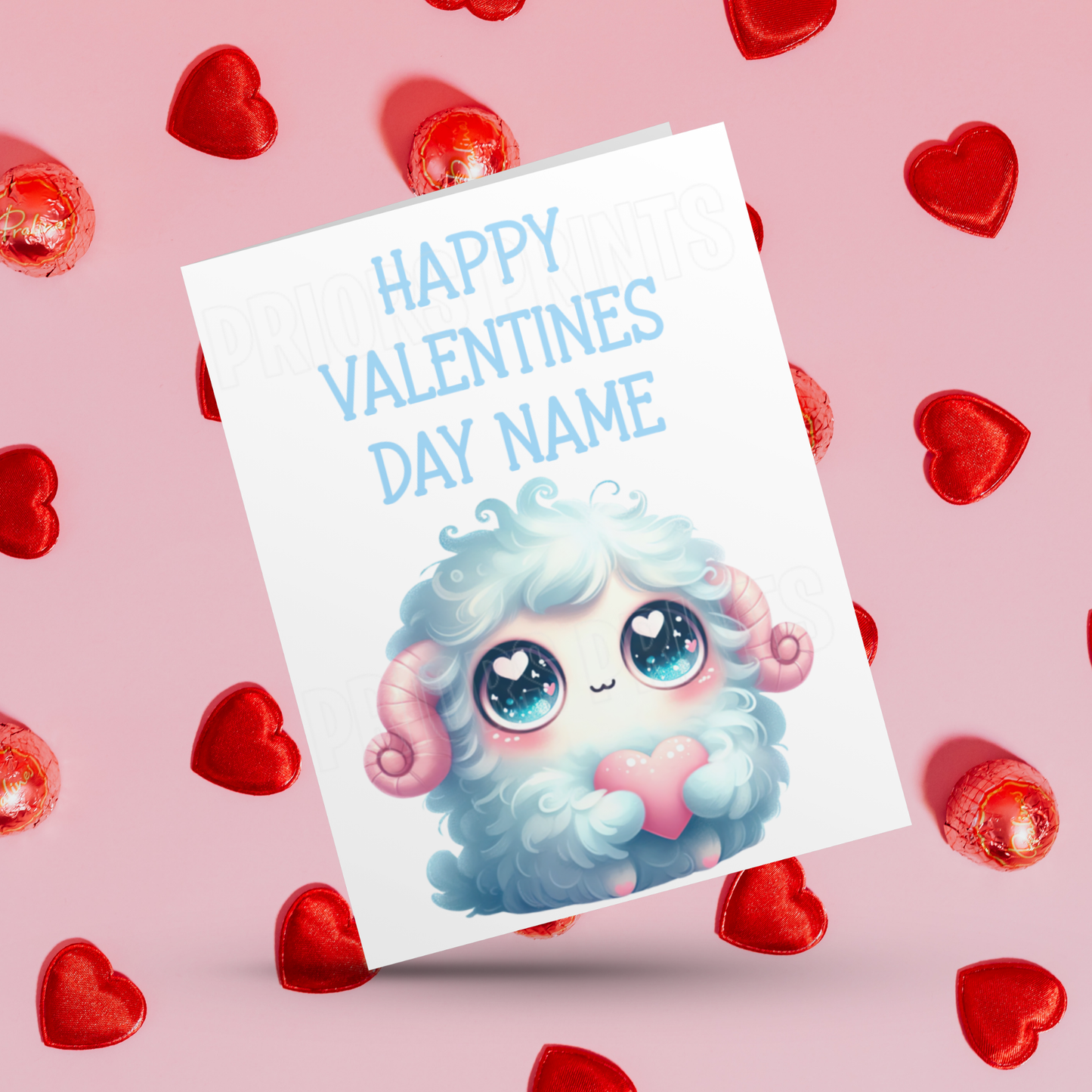 Cute Monsters Personalised Valentines Day Card